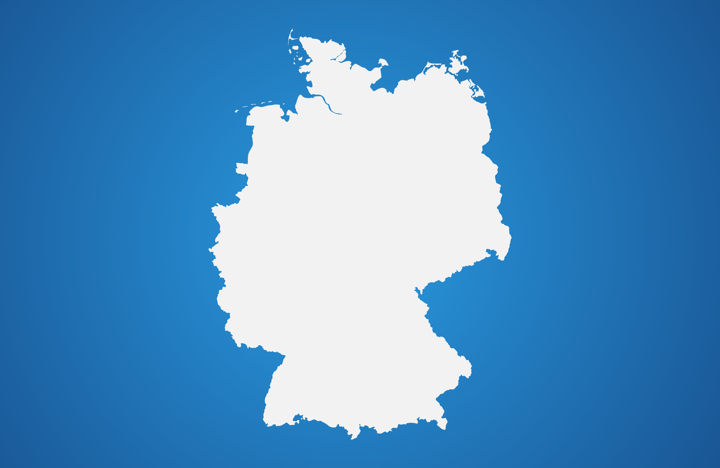 White Germany map on gradient background
